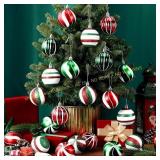 Jetec 24 Pcs Xmas Ball Ornaments - Lime Grn Jetec 24 Pcs Xmas Ball Ornaments - Lime Grn