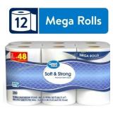 Great Value Soft & Strong Toilet Paper, 12 Mega Great Value Soft & Strong Toilet Paper, 12 Mega