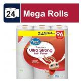 Great Value Ultra Strong Toilet Paper, 24 Mega Great Value Ultra Strong Toilet Paper, 24 Mega