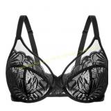 MELENECA Women s Lace Minimizer Bra Black 34C MELENECA Women s Lace Minimizer Bra Black 34C