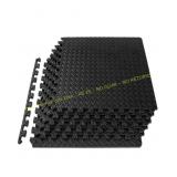ProsourceFit Puzzle Mat, 24 Sq Ft, Black ProsourceFit Puzzle Mat, 24 Sq Ft, Black