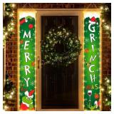 Neepeciko Xmas Banners w/ Lights, Grinchmas Neepeciko Xmas Banners w/ Lights, Grinchmas