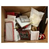 Large Box Assorted: Ornaments, Signs, Ribbon Large Box Assorted: Ornaments, Signs, Ribbon