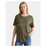 2 Ct Size M Time and Tru Women s Tunic Tee, Green 2 Ct Size M Time and Tru Women s Tunic Tee, Green
