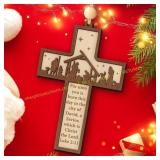 10ct WOODAMORE Christian Christmas Cross Ornaments 10ct WOODAMORE Christian Christmas Cross Ornaments
