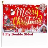 XIFAN Christmas Flag Double Sided 3x5 ft