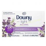 2ct Downy Light Mega Dryer Sheets, Lavender, 80ct