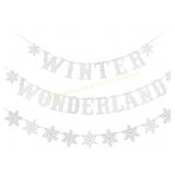 4Ct LeeSky Glittery Winter Wonderland Banner