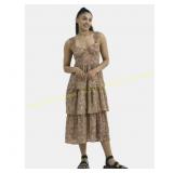 No Boundaries Tiered Bustier Maxi Dress XL