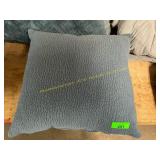 Blue throw pillow
