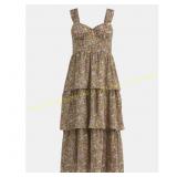 No Boundaries Bustier Maxi Dress FLORAL Sz XL