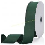 2 Rolls Velvet Ribbon Dark Green 1.5 inch, 20 Yard