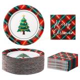 Winoo Design 50 PK Xmas Plates & Napkins