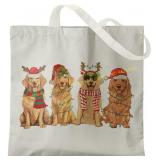 3 ct. Dog Christmas Tote Bag, 18"x18", One Size