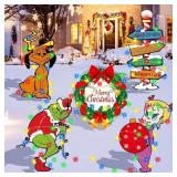 5PCS Green Gnome Stealing Lights Decorations