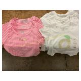 6pk. Size 4T Garanimals Girls Shirts, Pink/White