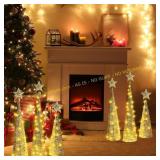 VercanMonth Set of 6 Christmas Cone Trees