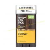 Every Man Jack Sandalwood A-F Deodorant, 3pk