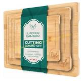 Bamboo Cutting Board Set - 3-Piece