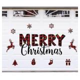 4 ct. Whaline 25Pcs Plaid Christmas Magnet Sticker
