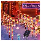 Solar Candy Cane Pathway Lights, 22