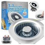 2 Ct. propuri Kitchen Sink Drain Strainer/Stoppers
