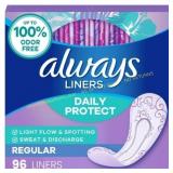 2 Ct. Always Daily Protect Panty Liners - Regular