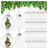 36 PCS Christmas Clear Plastic Fillable Ball