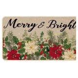Baccessor Poinsettia Christmas Doormat 17x29