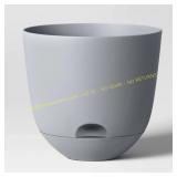 Self-Watering Planter Pot Gray 12"x12"