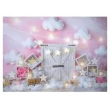 6x4ft Pink Cake Smash Background Backdrop