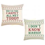 Christmas Pillow Covers 18x18 Inch, 2 Pack