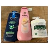 Skincare: Nivea Aloe, DOVE Lemon Glaze, AC Cream