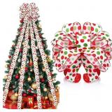 Redbaker 9 ft Christmas Tree Topper Bow Lime