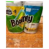 2pk Bounty Mega Rolls & Vanity Fair Napkins