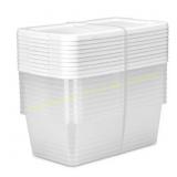 Sterilite 6 Qt Storage Bin, Lid, Set of 10
