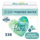 Pampers Aqua Pure Baby Wipes, 336 Wipes