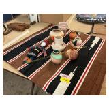 Pottery Vases, Doll, Rug