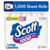 Scott 1000 Toilet Paper, 24 Rolls.