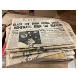 Flat of Vintage Newspapers