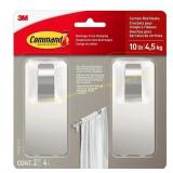 3M Command Medium Plastic Hook 4 in. L 2 pk