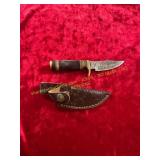 Damascus Knife With Sheath Damascus Knife With Sheath