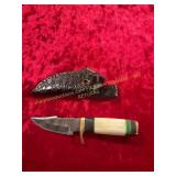 Damascus Knife With Sheath Damascus Knife With Sheath
