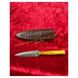 Damascus Boot Knife With Sheath Damascus Boot Knife With Sheath
