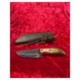 Damascus Knife with Sheath Damascus Knife with Sheath