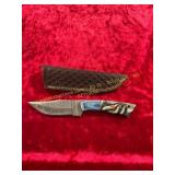 Damascus Knife With Sheath Damascus Knife With Sheath