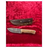 Damascus Knife With Sheath Damascus Knife With Sheath