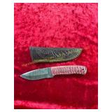 Damascus Knife With Sheath Damascus Knife With Sheath