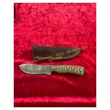 Damascus Knife With Sheath Damascus Knife With Sheath