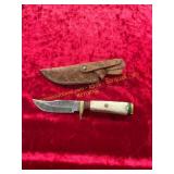 Damascus Knife With Sheath Damascus Knife With Sheath